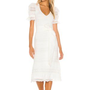 Tularosa Quinn Midi Dress in White